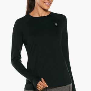 Coolibar Black Fitted Long Sleeve Tee